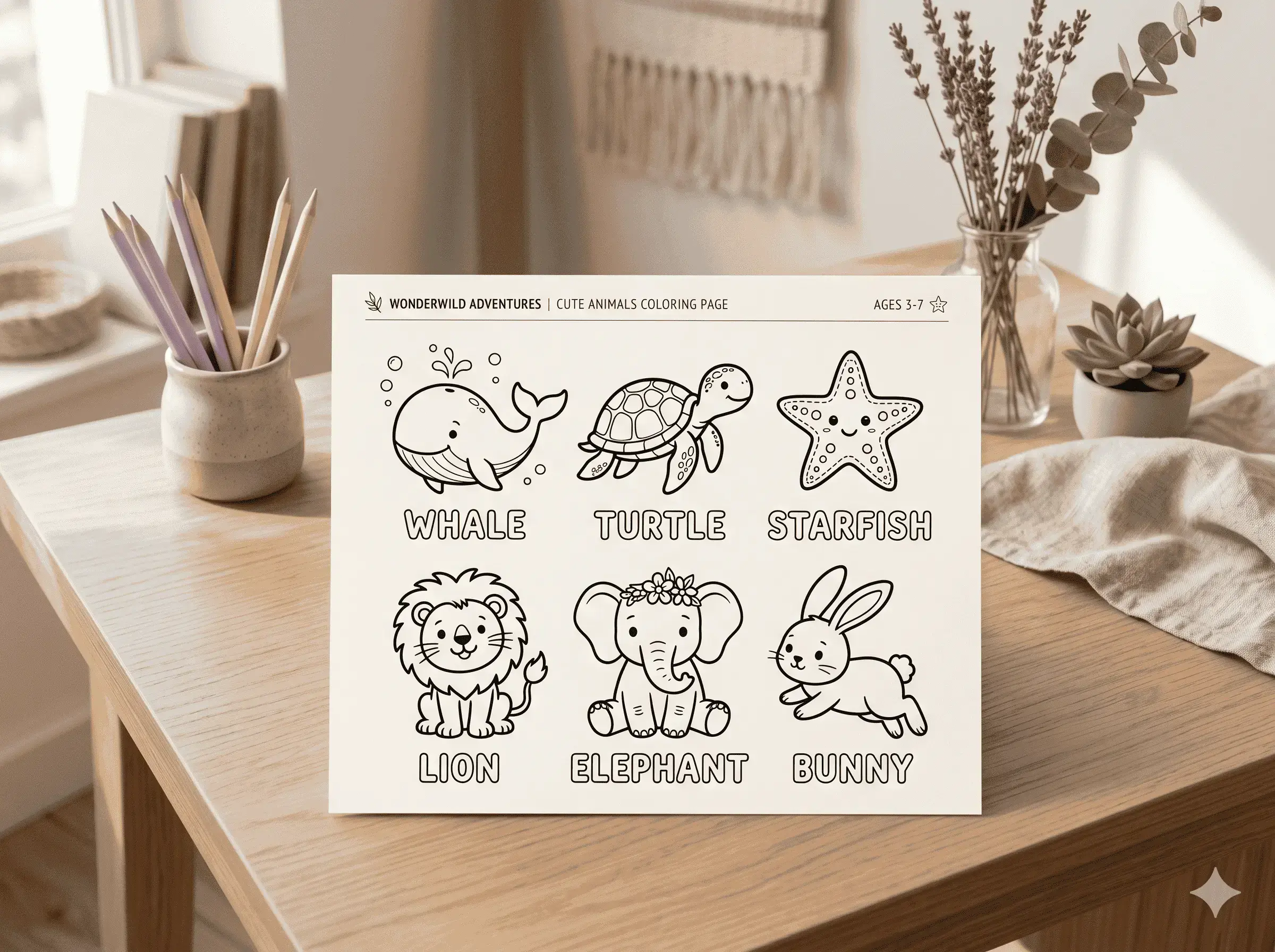 Cute Coloring Pages worksheet preview