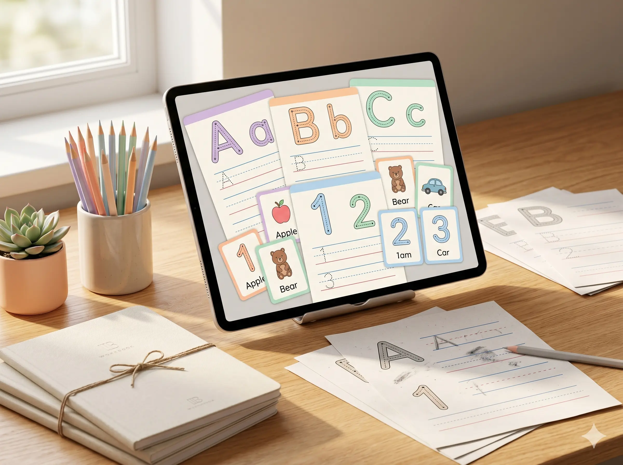 Alphabet and Number Tracing preview composition
